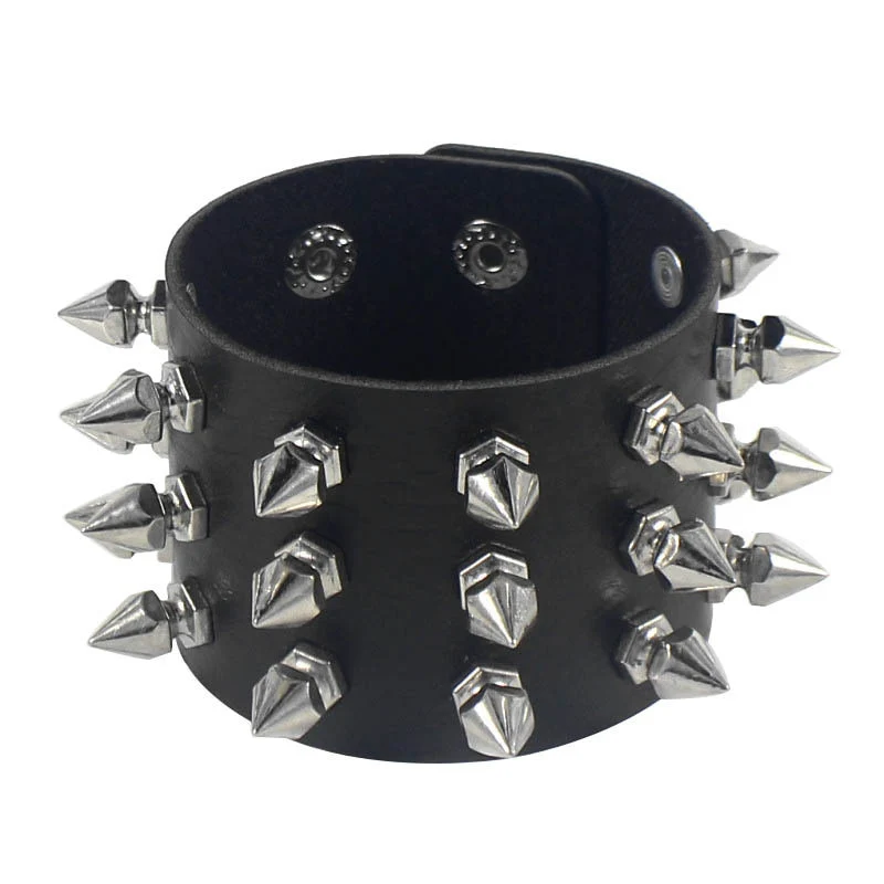 Pastel Goth Egirl Punk Rock Layered Bracelet Black - Image 9
