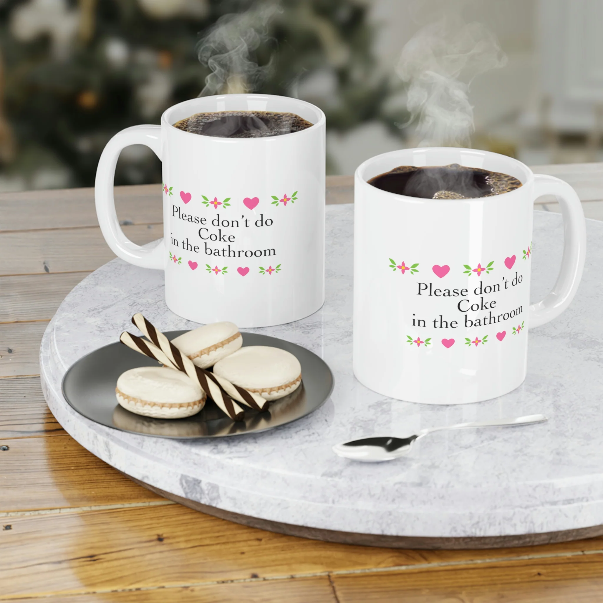 Please Don't Do Coke White Coffee Mug - Image 4