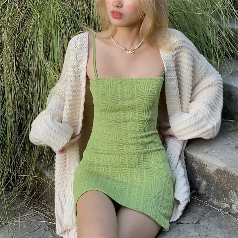 Pretty Bodycon Knitted Mini Dress - Image 7
