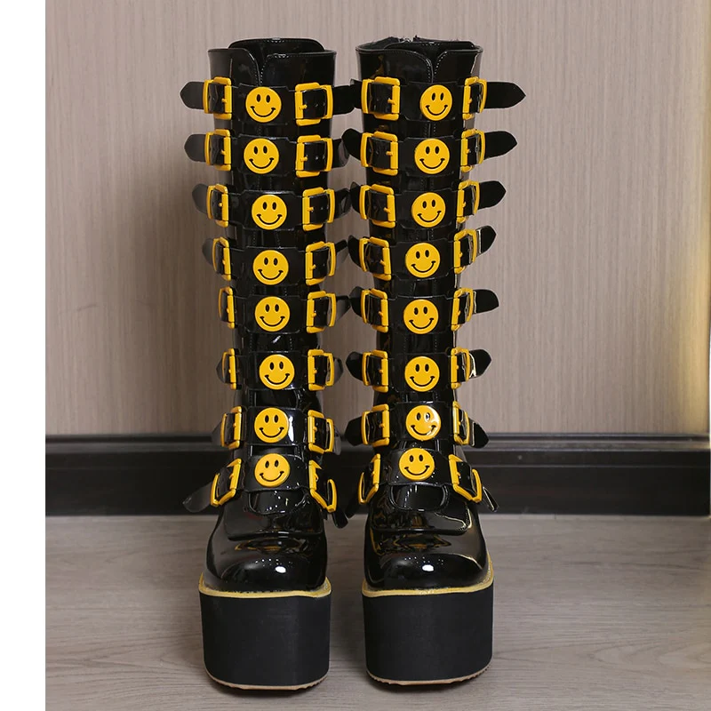 Punk Smiley Egirl Boots - Image 6