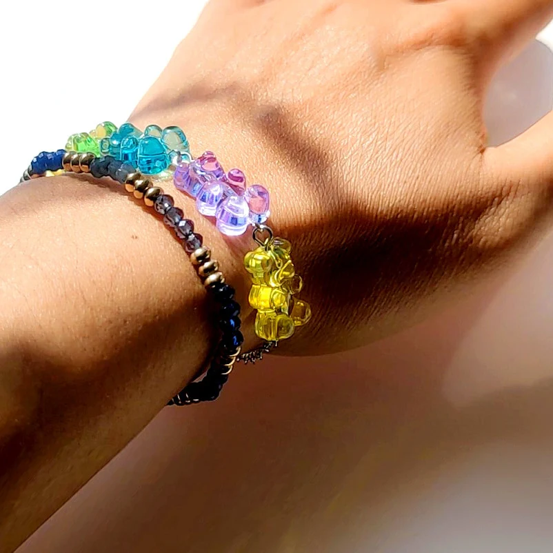 Rainbow Gummy Bear Candy Bracelet - Image 6