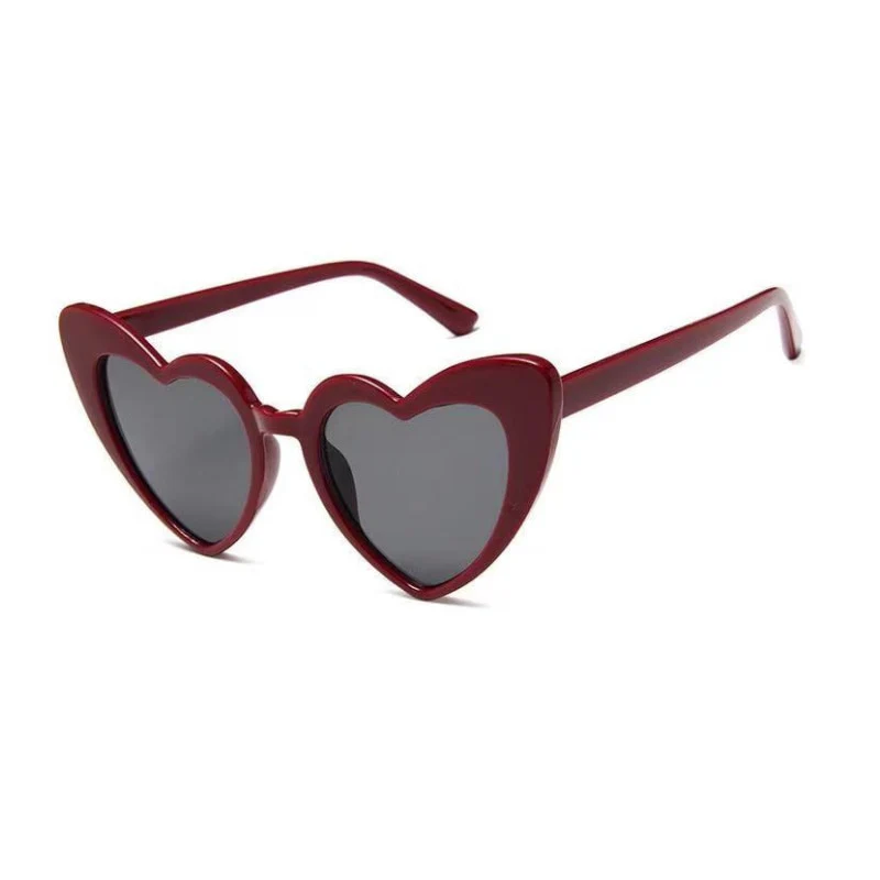 Retro Cat Eye Heart Shape Sunglasses - Image 3