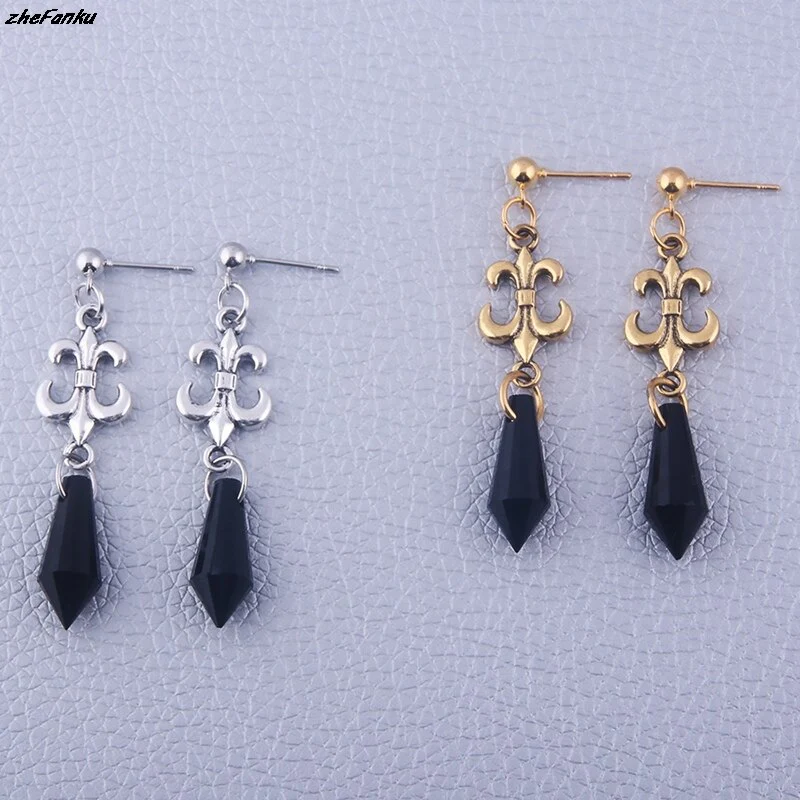 Sailor Moon Black Lady Black Crystal Earrings - Image 7