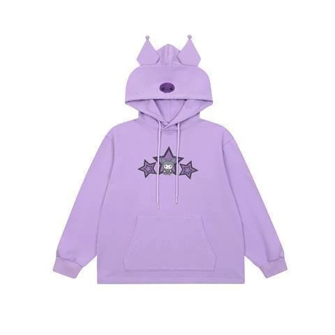 Sanriocore Kuromi Little Devil Hoodie Sweatshirt - Image 3