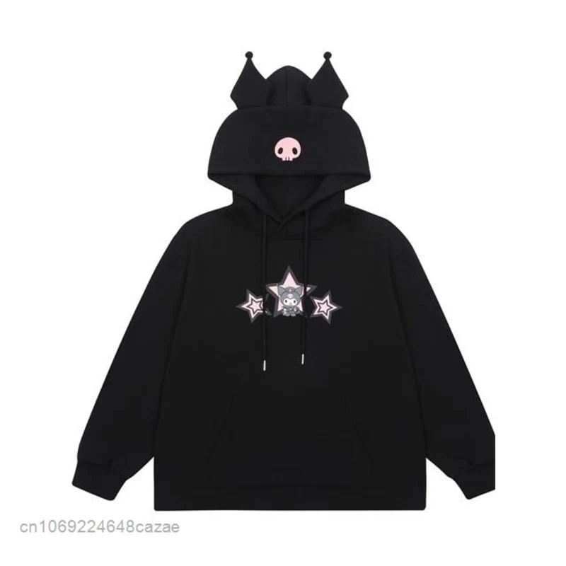 Sanriocore Kuromi Little Devil Hoodie Sweatshirt - Image 4