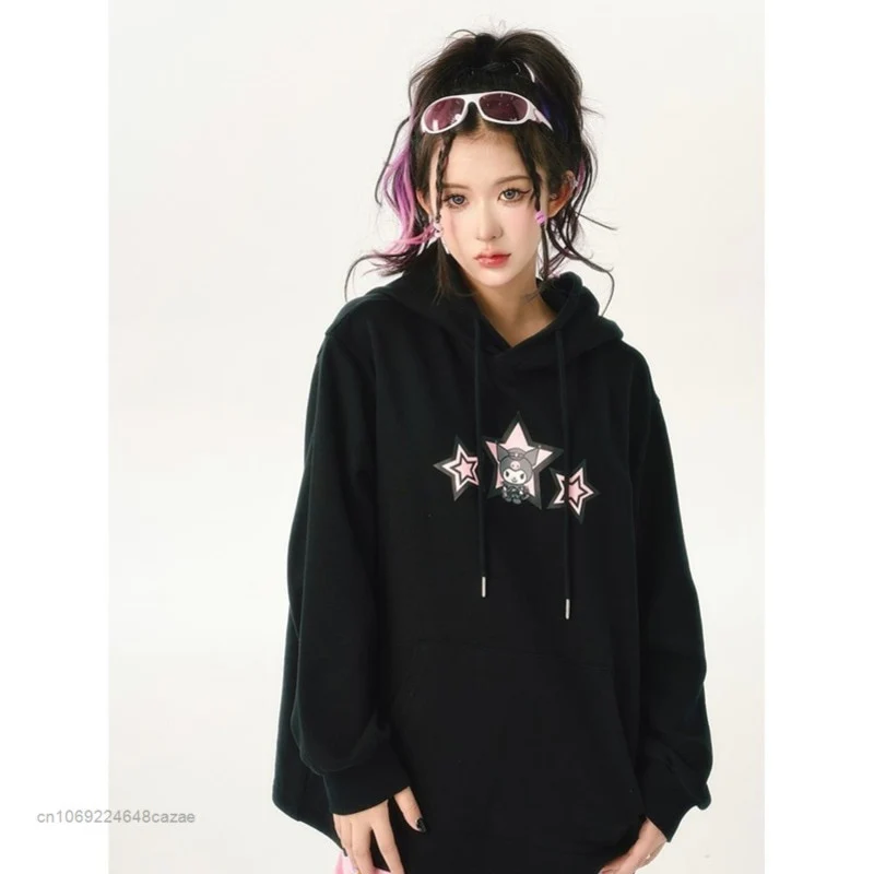 Sanriocore Kuromi Little Devil Hoodie Sweatshirt - Image 5