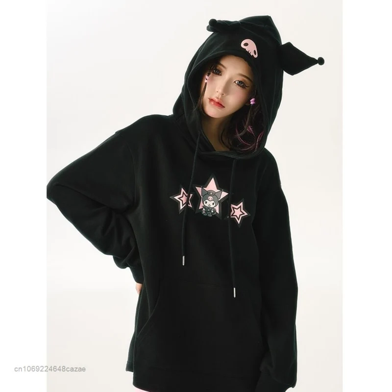 Sanriocore Kuromi Little Devil Hoodie Sweatshirt - Image 6