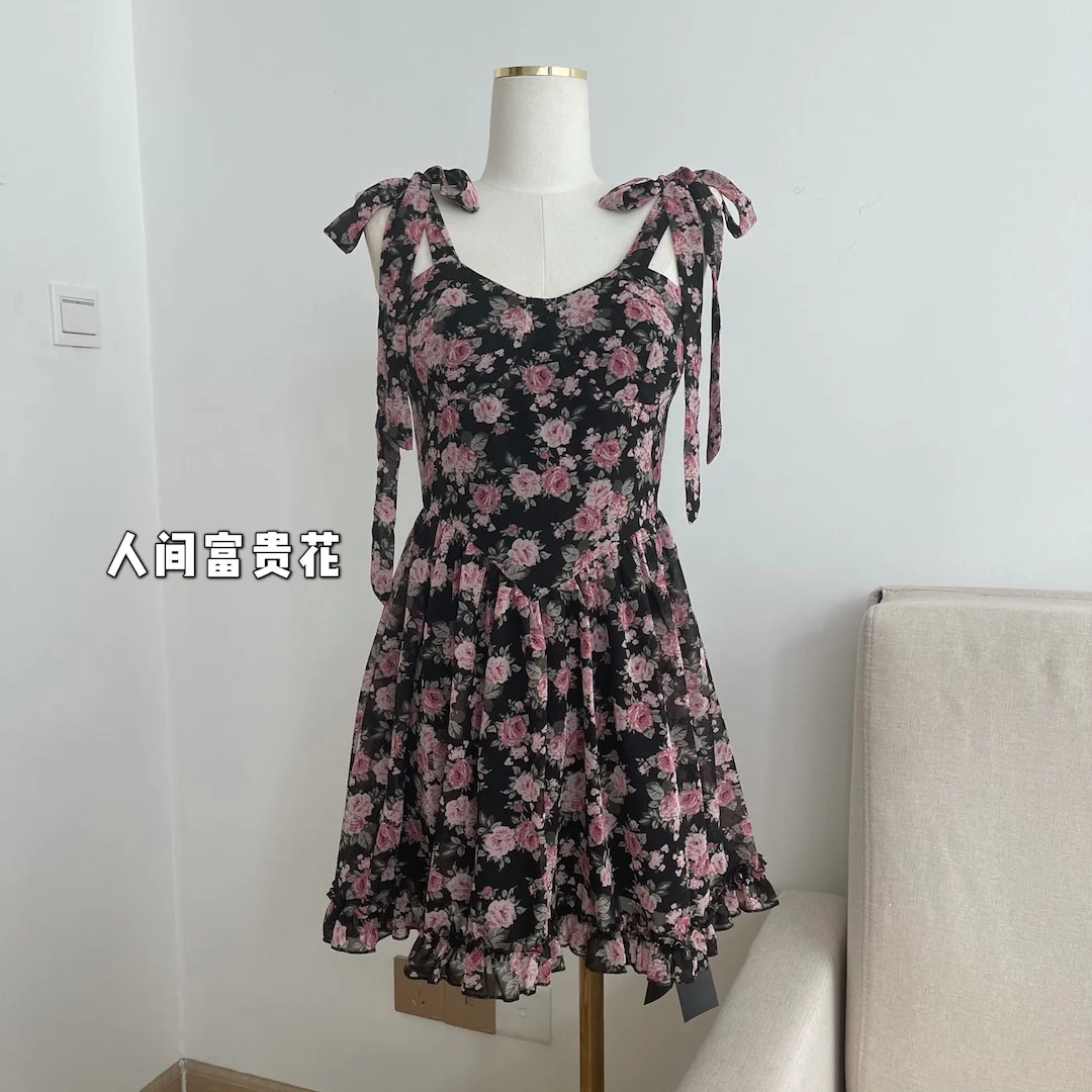 Soft Girl Aesthetic Floral Mini Dress - Image 4