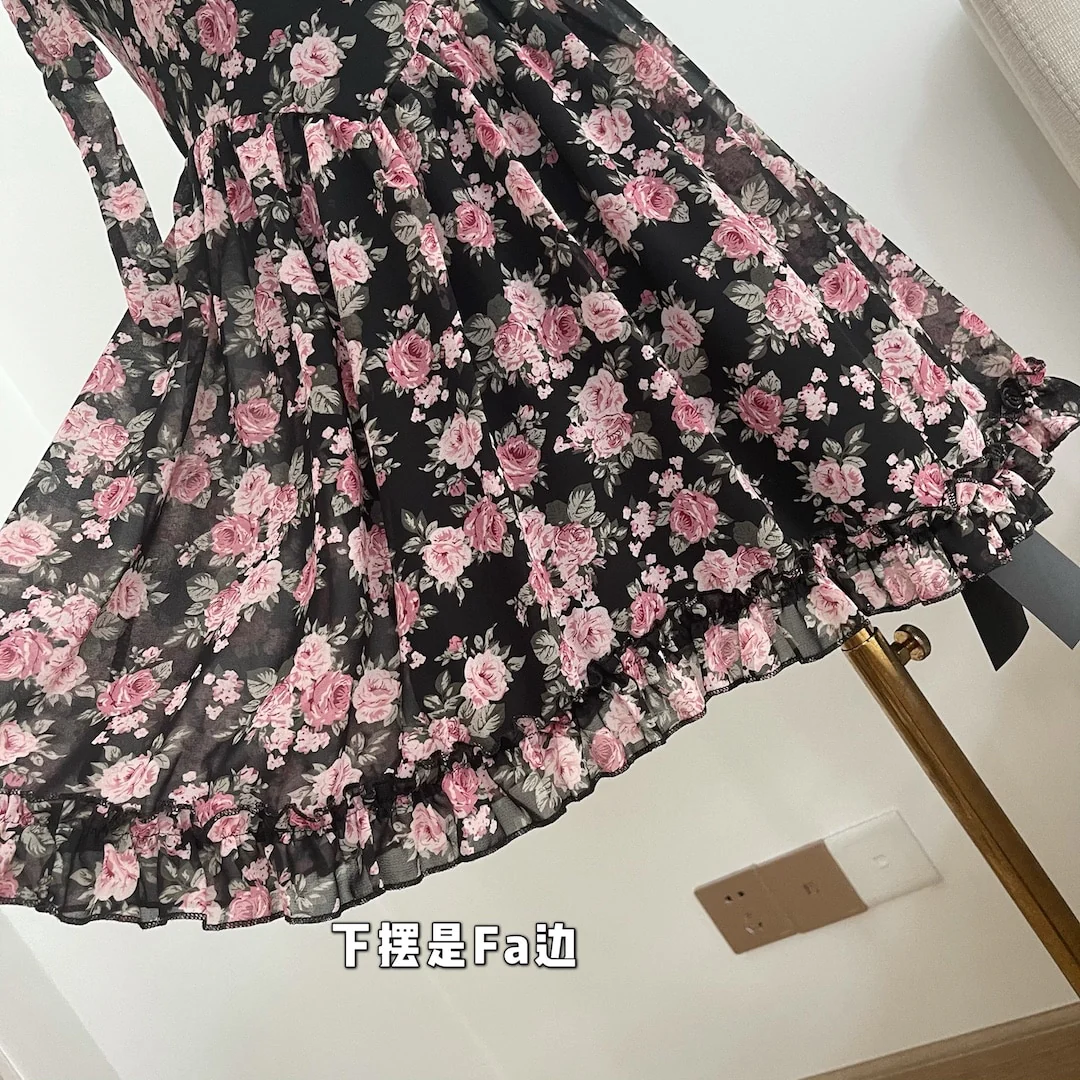 Soft Girl Aesthetic Floral Mini Dress - Image 6