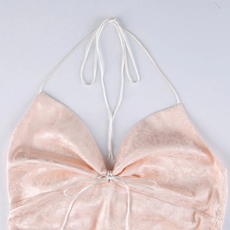 Soft Girl Aesthetic Silky Camisole Mini Dress - Image 6