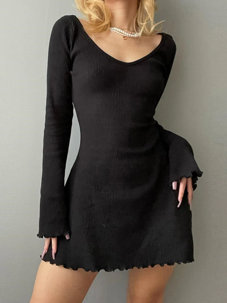 Soft Girl Elegant Flared A-line Dress - Image 5