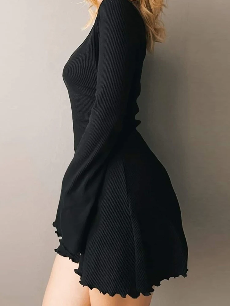 Soft Girl Elegant Flared A-line Dress - Image 6