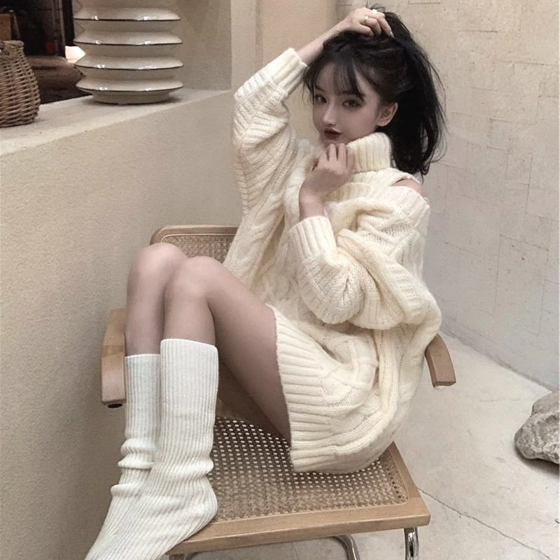 Soft Girl Sweater Turtleneck Pullover - Image 3