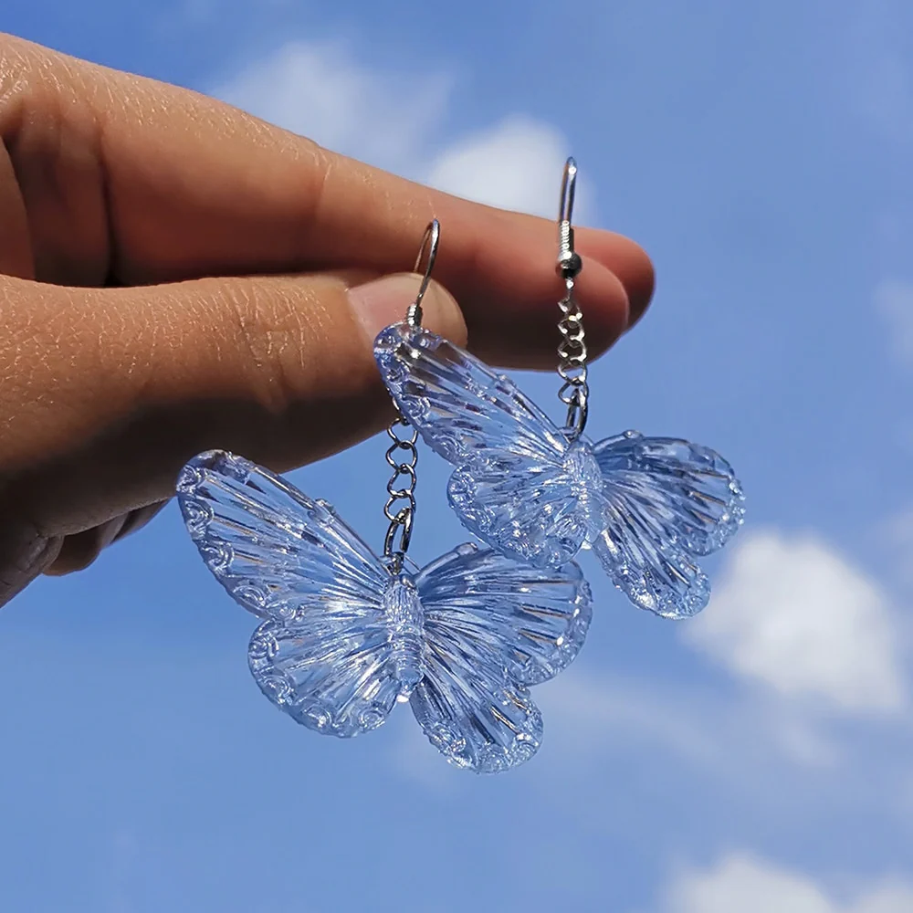 Soft Girl Y2K Transparent Butterfly Earrings - Image 17