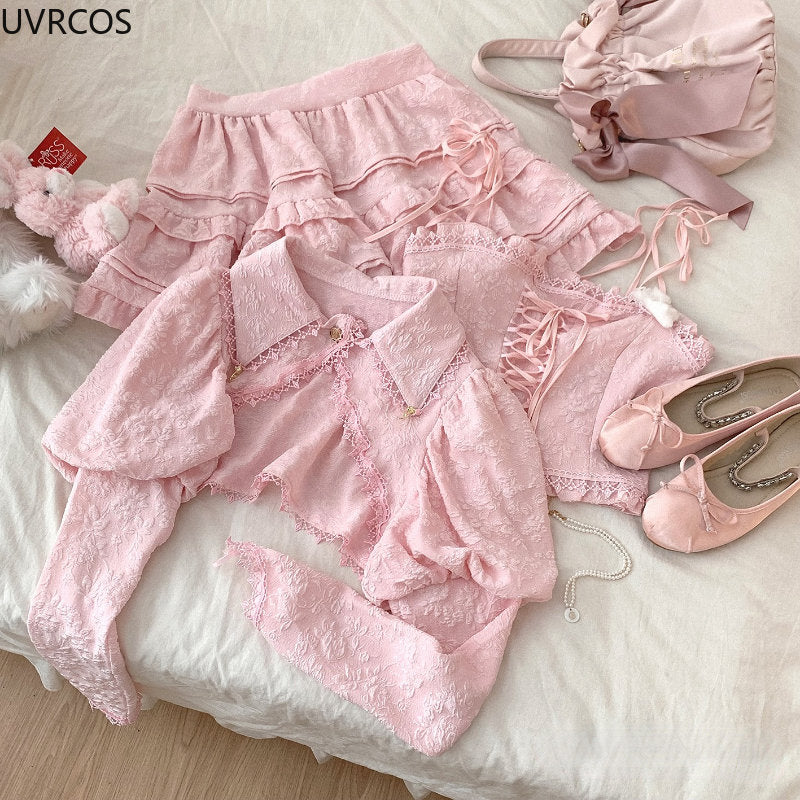 Soft Pink Sweet Lolita Skirt Set - Image 10