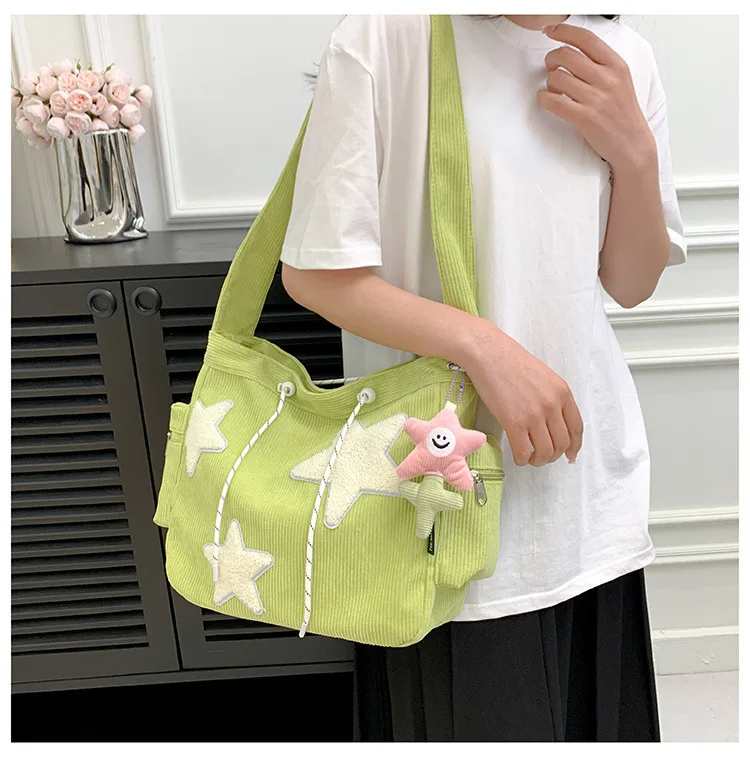 Star Corduroy Messenger Bag - Image 20