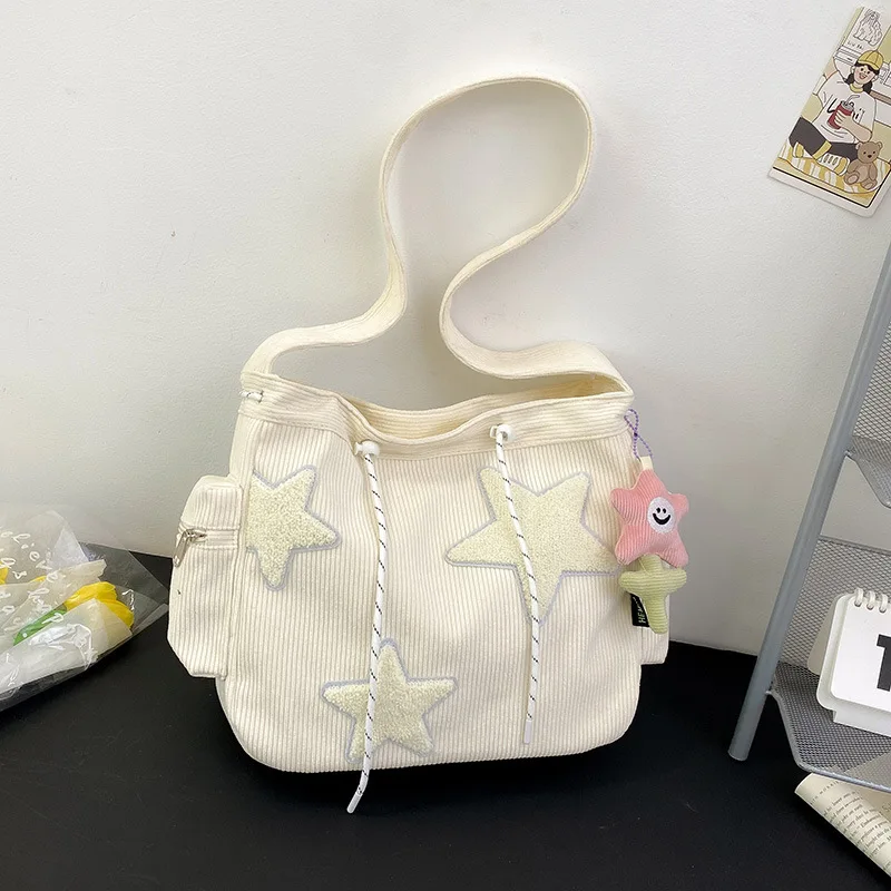 Star Corduroy Messenger Bag - Image 4