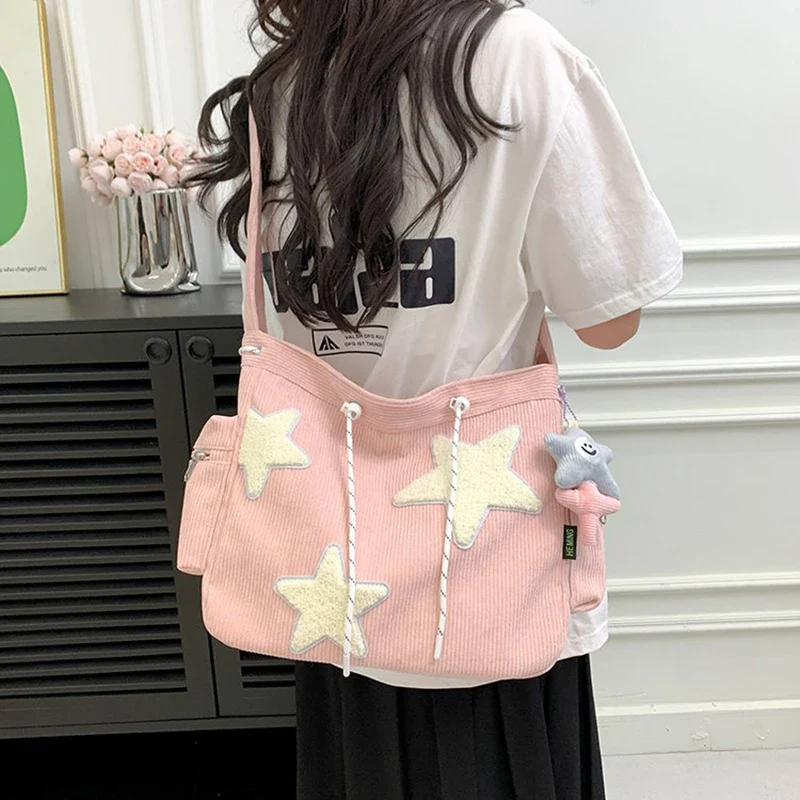 Star Corduroy Messenger Bag - Image 6