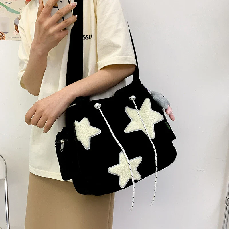 Star Corduroy Messenger Bag - Image 8