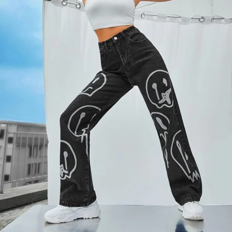 Trippy Smiley Loose Jeans - Image 17