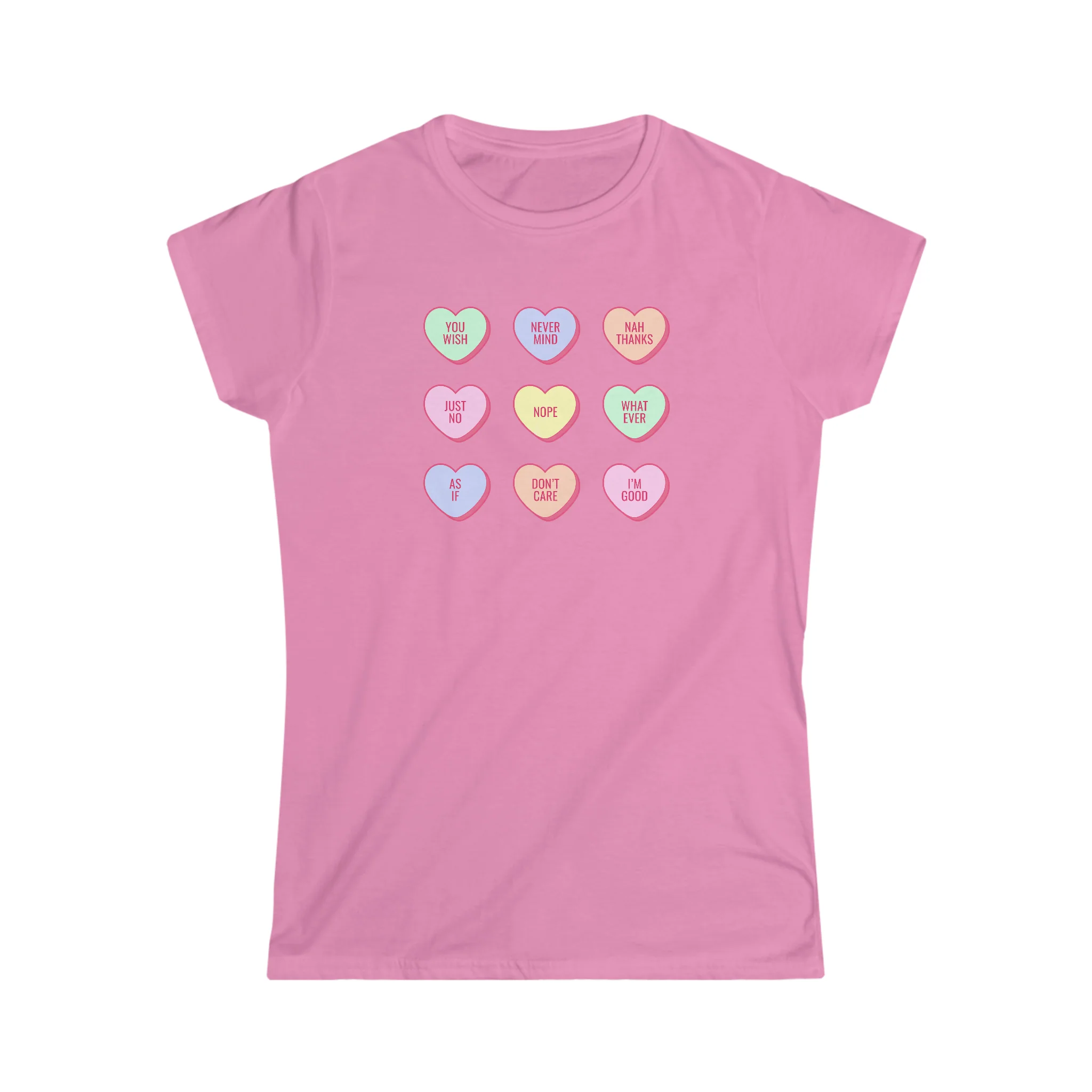 Valentines Heart Candy Girly T-Shirt - Image 4