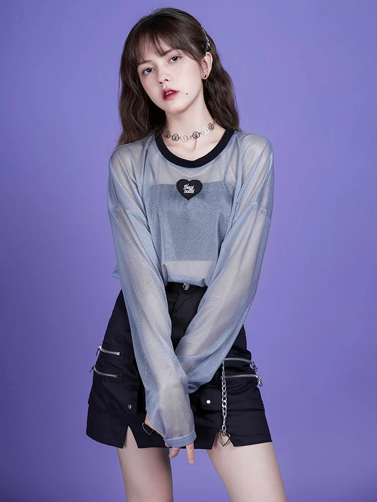 Webcore Y2K Oversized Mesh Top - Image 10