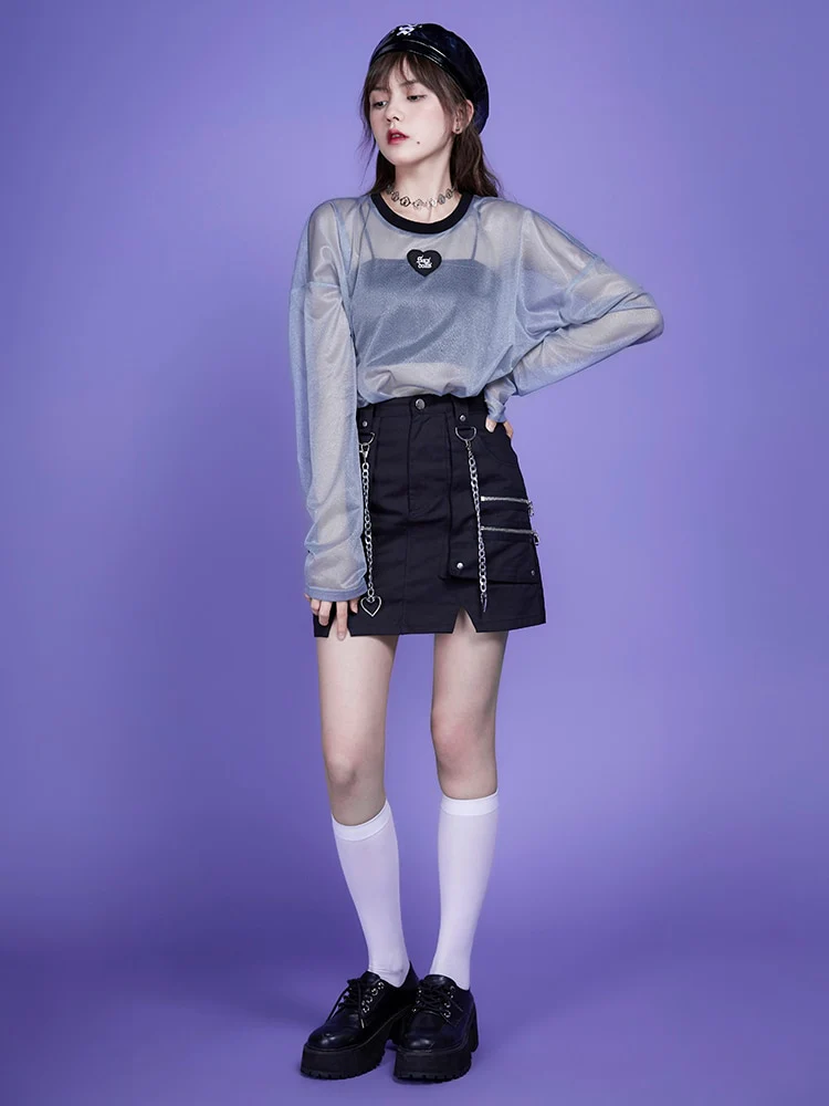 Webcore Y2K Oversized Mesh Top - Image 12