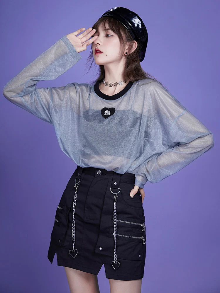 Webcore Y2K Oversized Mesh Top - Image 7
