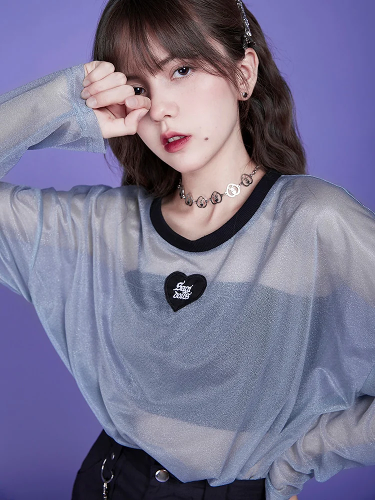 Webcore Y2K Oversized Mesh Top - Image 8