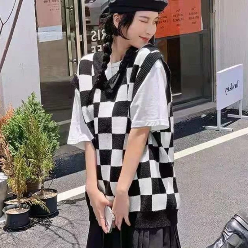 Wednesday Checkerboard Knitted Sweater - Image 11