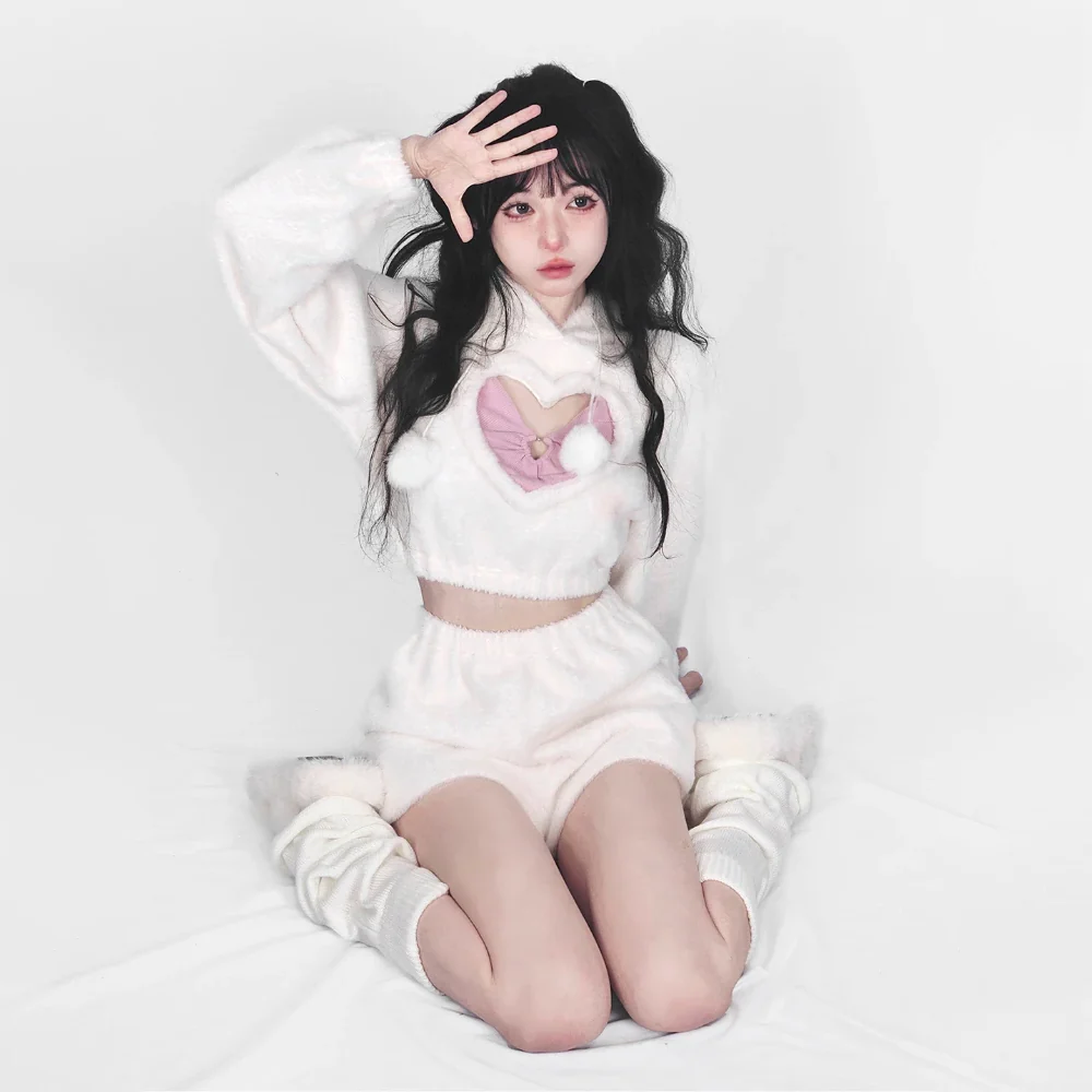 White Winter Sweet Girl Two Piece Set - Image 6