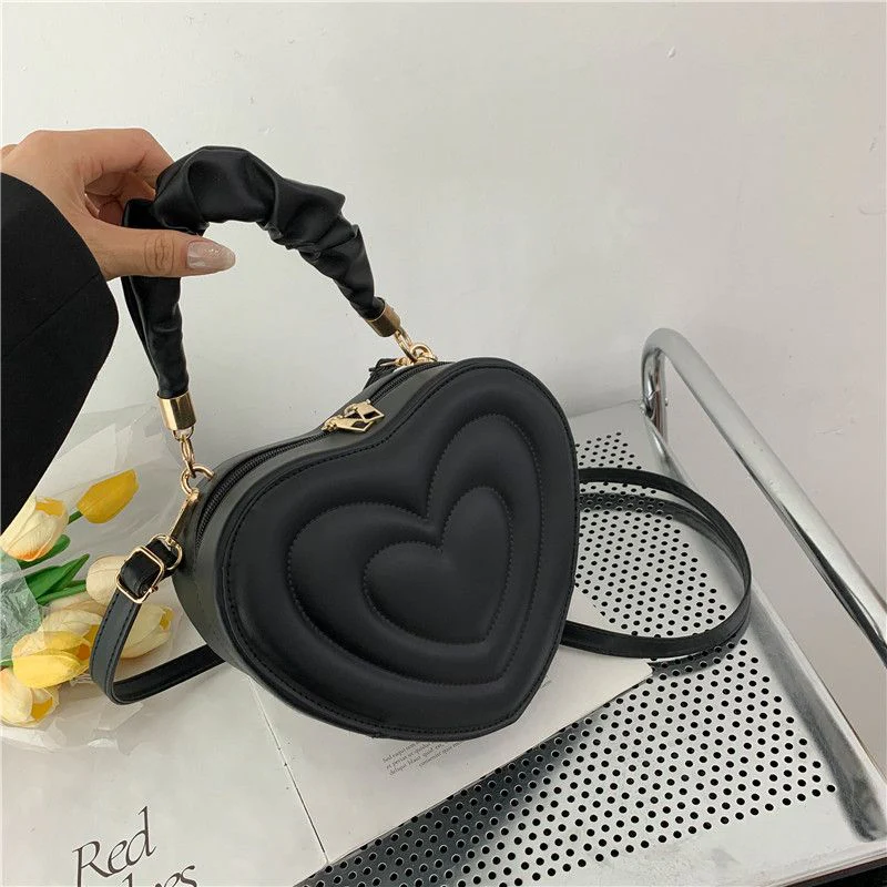 Y2K Aesthetic Retro Vintage Heart Shoulder Bag - Image 6