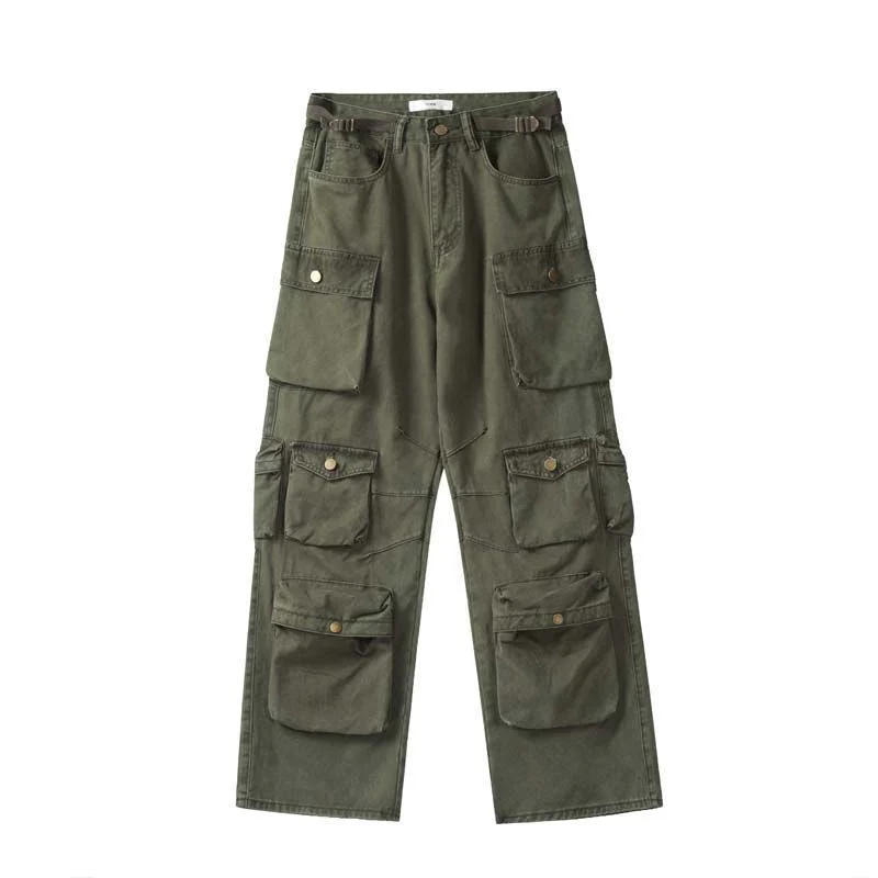 Y2K Baggy Blue Washed Cargo Pants - Image 7