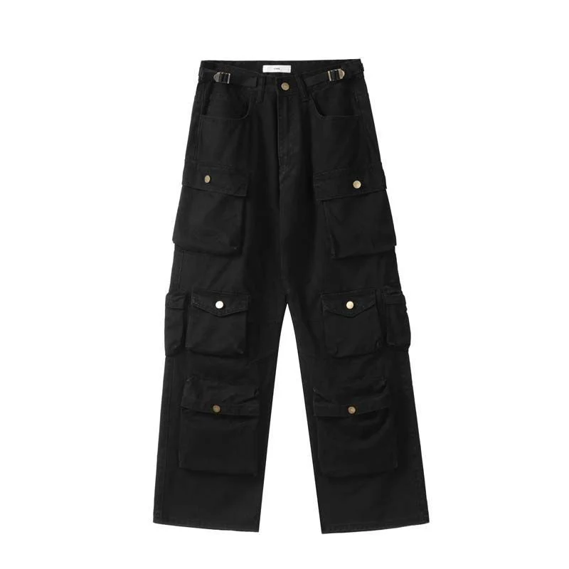 Y2K Baggy Blue Washed Cargo Pants - Image 8