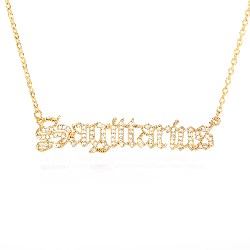 Y2K Gothic Zodiac Necklace - Image 4