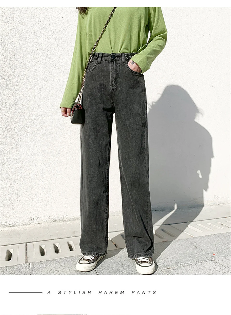 Y2K Grunge High Waist Denim Pants Wide Leg - Image 10