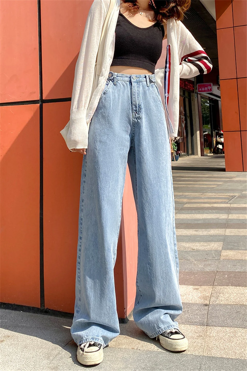 Y2K Grunge High Waist Denim Pants Wide Leg - Image 13