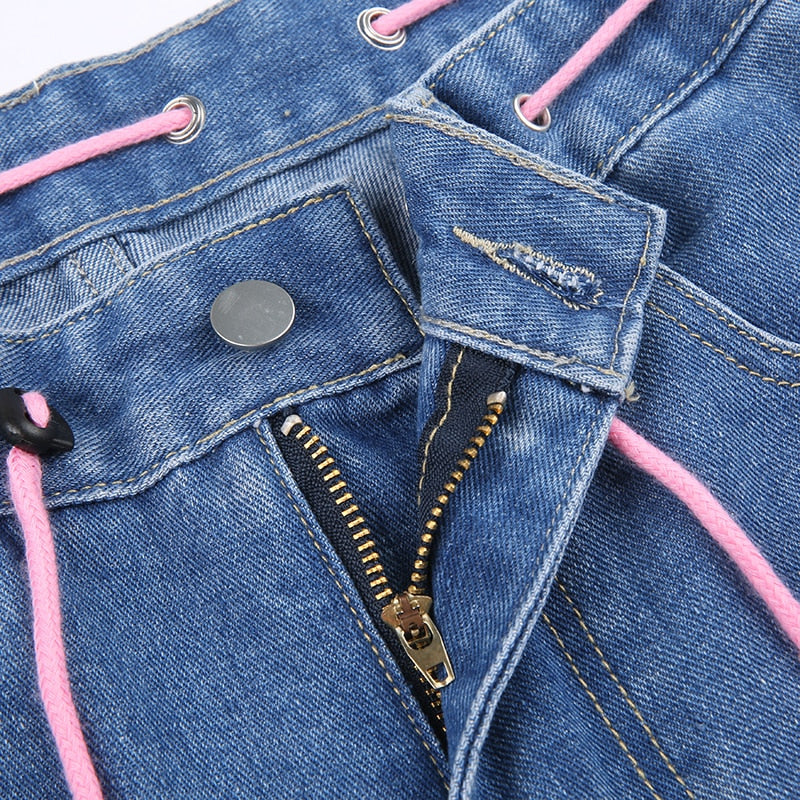 Y2K Indie Girl Heart Baggy Jeans - Image 13