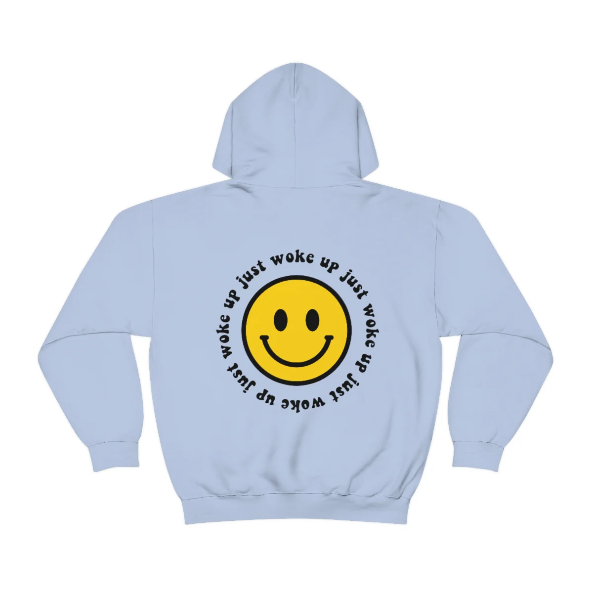 Y2K Smiley Just Woke Up Hoodie Sweatshirt