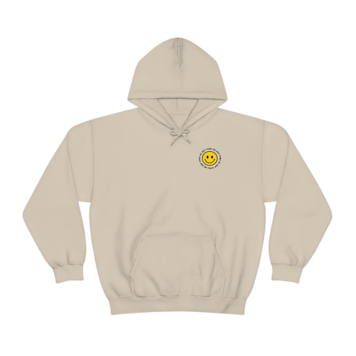 Y2K Smiley Just Woke Up Hoodie Sweatshirt - Image 11