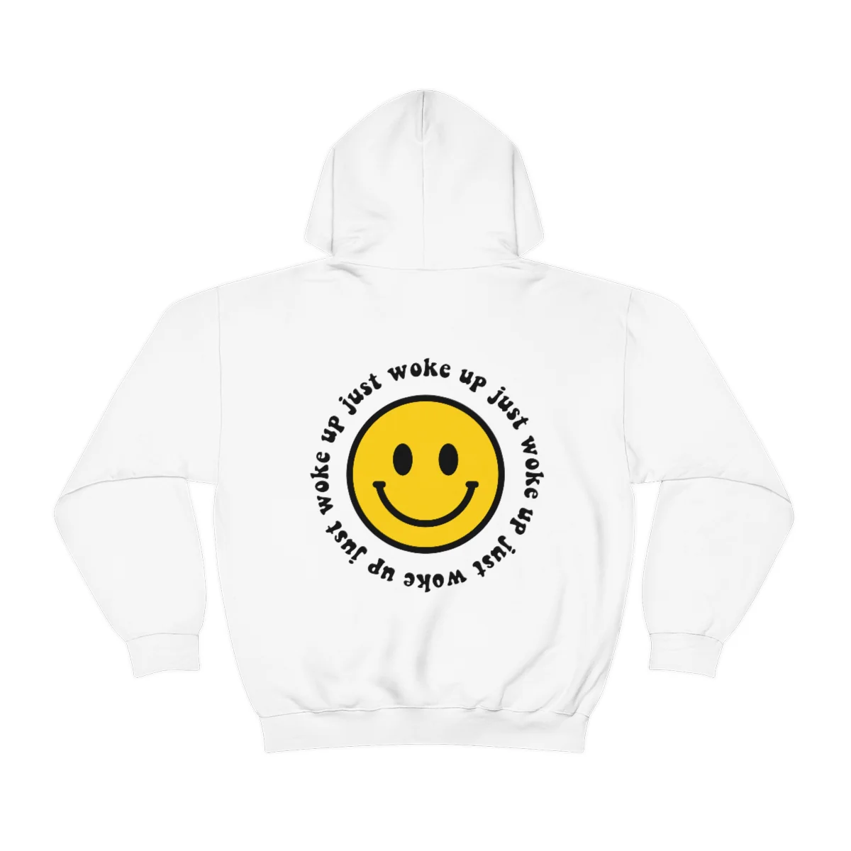 Y2K Smiley Just Woke Up Hoodie Sweatshirt - Image 7