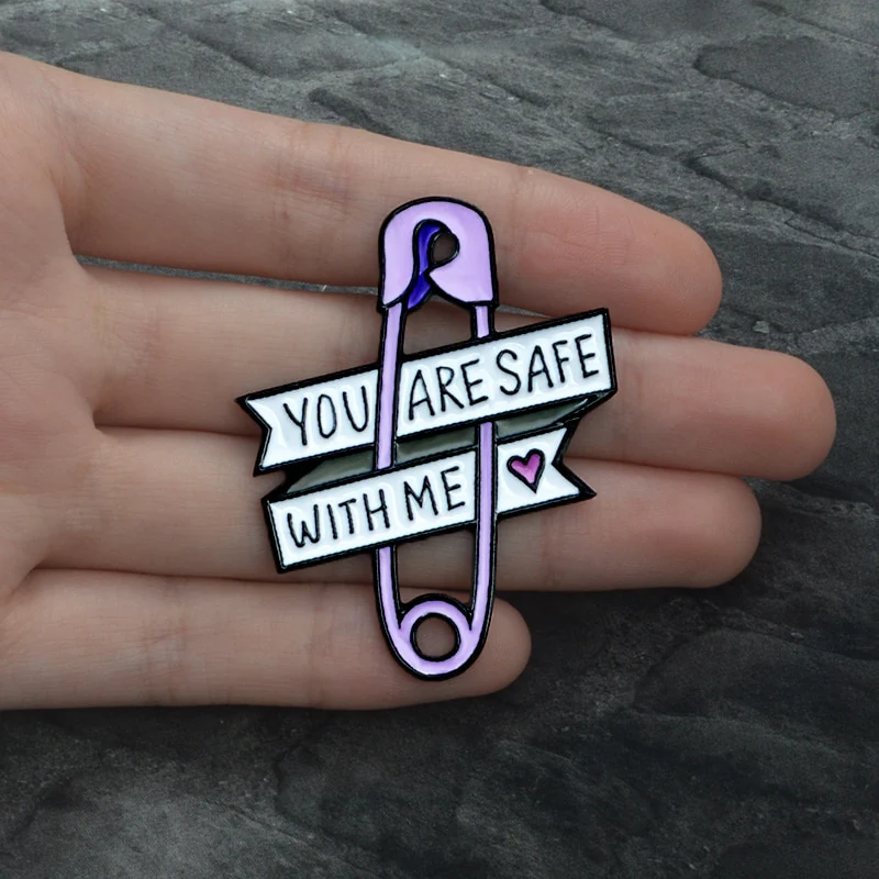 You are safe with me Enamel Pin - Image 4